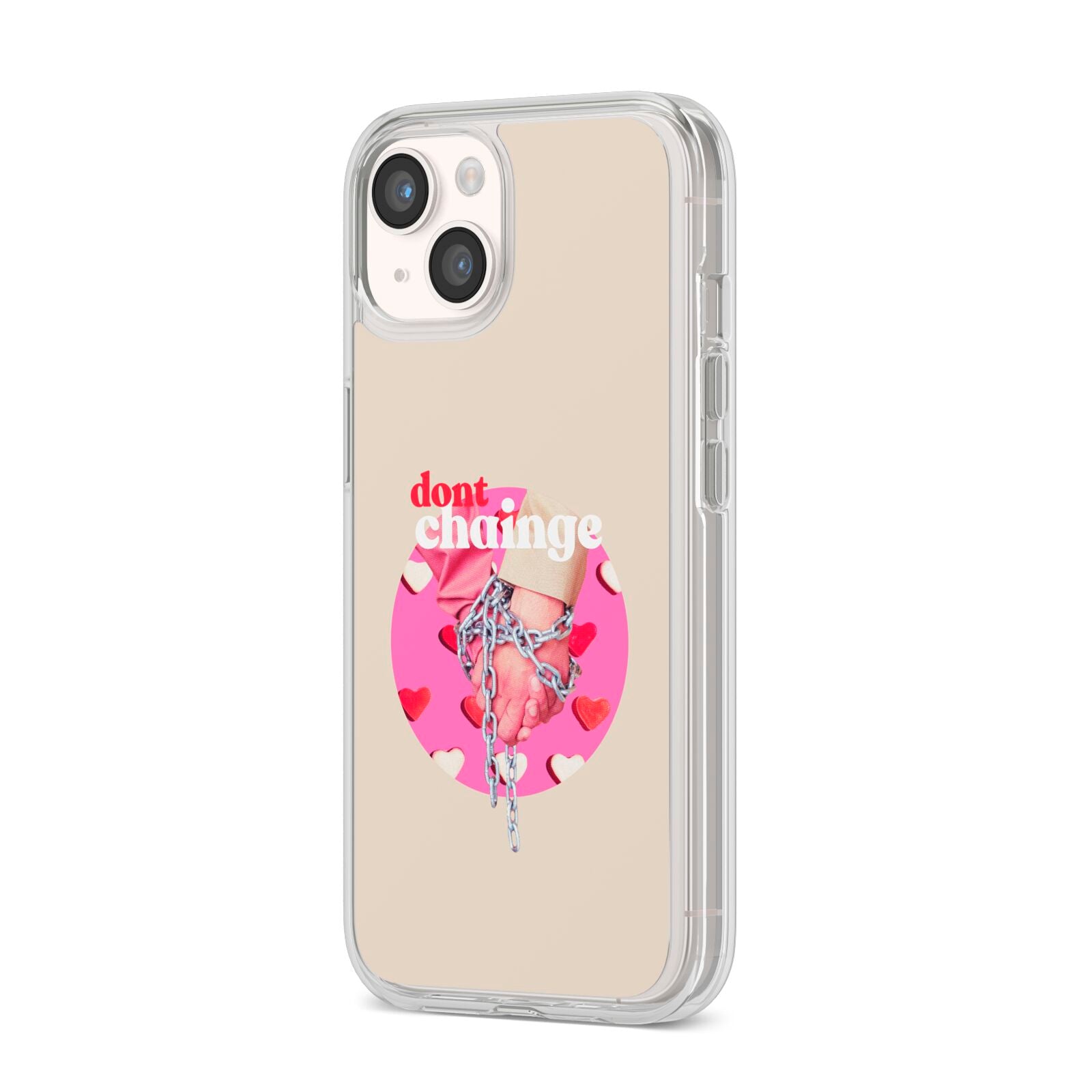 Retro Valentines Quote iPhone 14 Clear Tough Case Starlight Angled Image