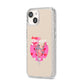 Retro Valentines Quote iPhone 14 Glitter Tough Case Starlight Angled Image