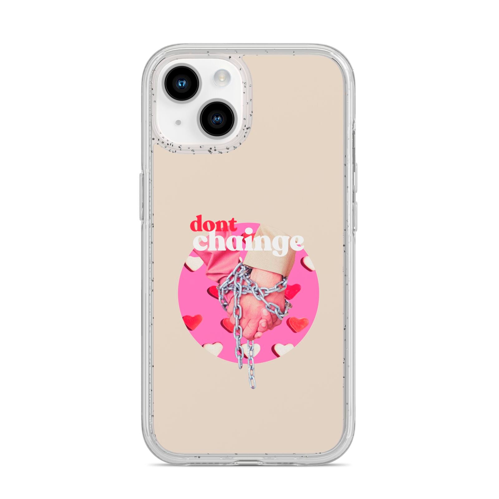 Retro Valentines Quote iPhone 14 Glitter Tough Case Starlight