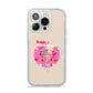 Retro Valentines Quote iPhone 14 Pro Glitter Tough Case Silver