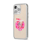 Retro Valentines Quote iPhone 14 Pro Max Clear Tough Case Silver Angled Image