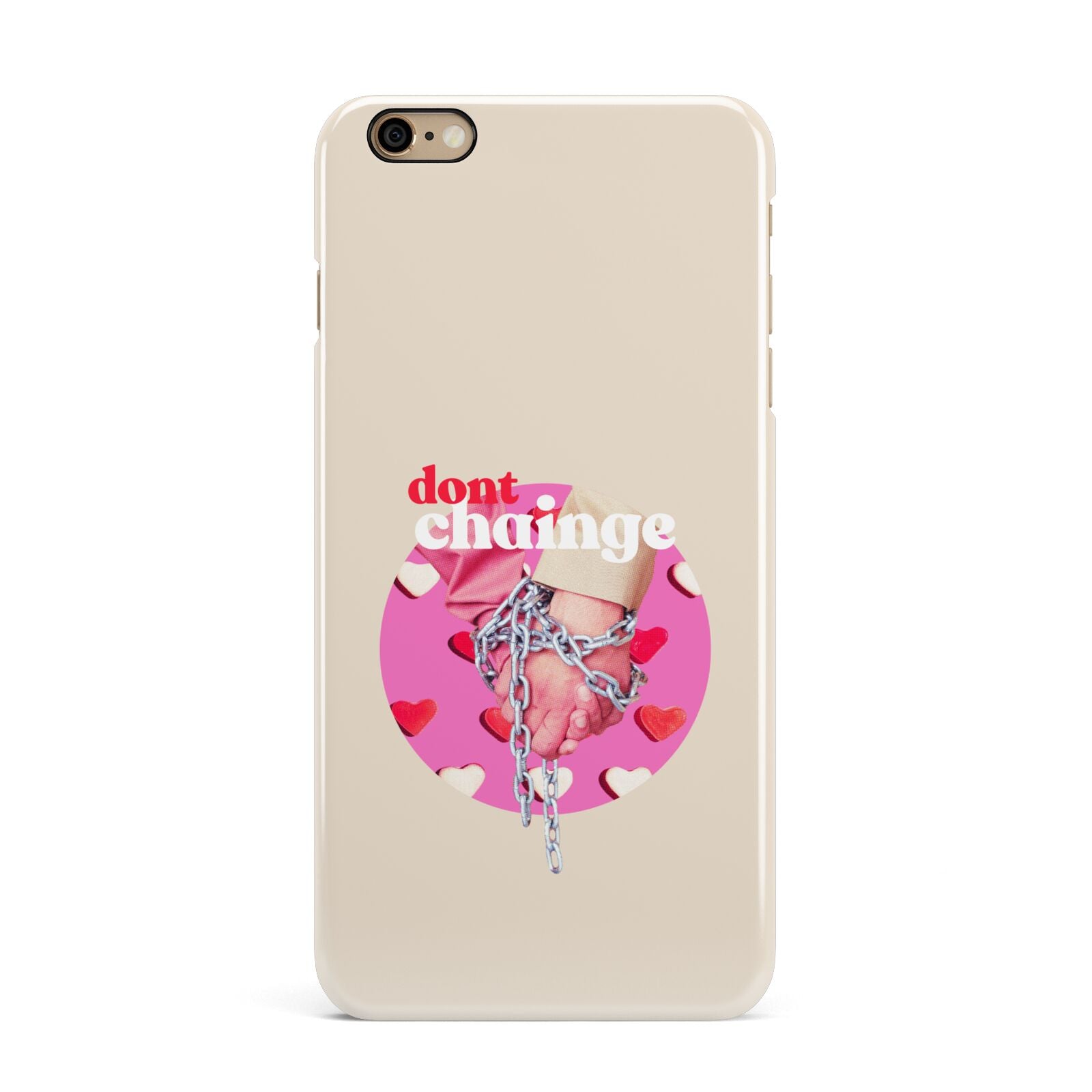 Retro Valentines Quote iPhone 6 Plus 3D Snap Case on Gold Phone