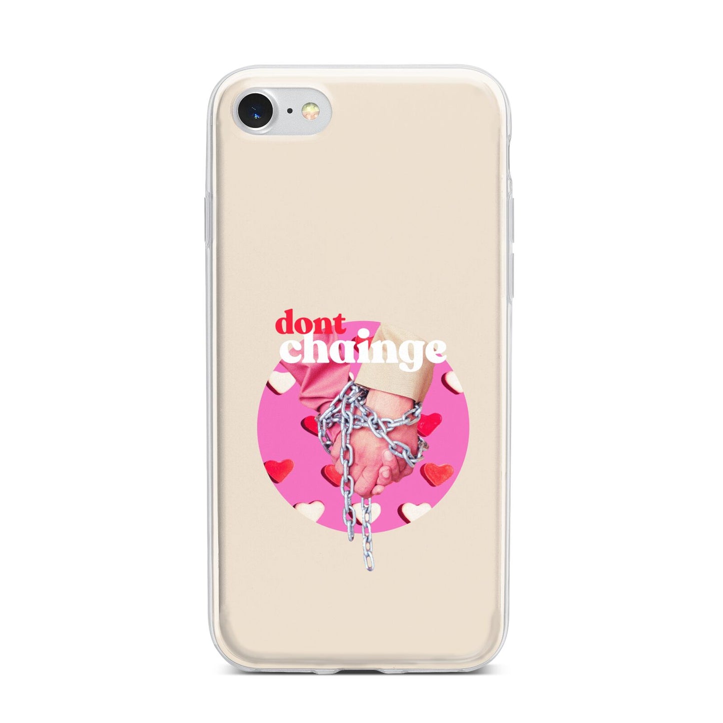 Retro Valentines Quote iPhone 7 Bumper Case on Silver iPhone