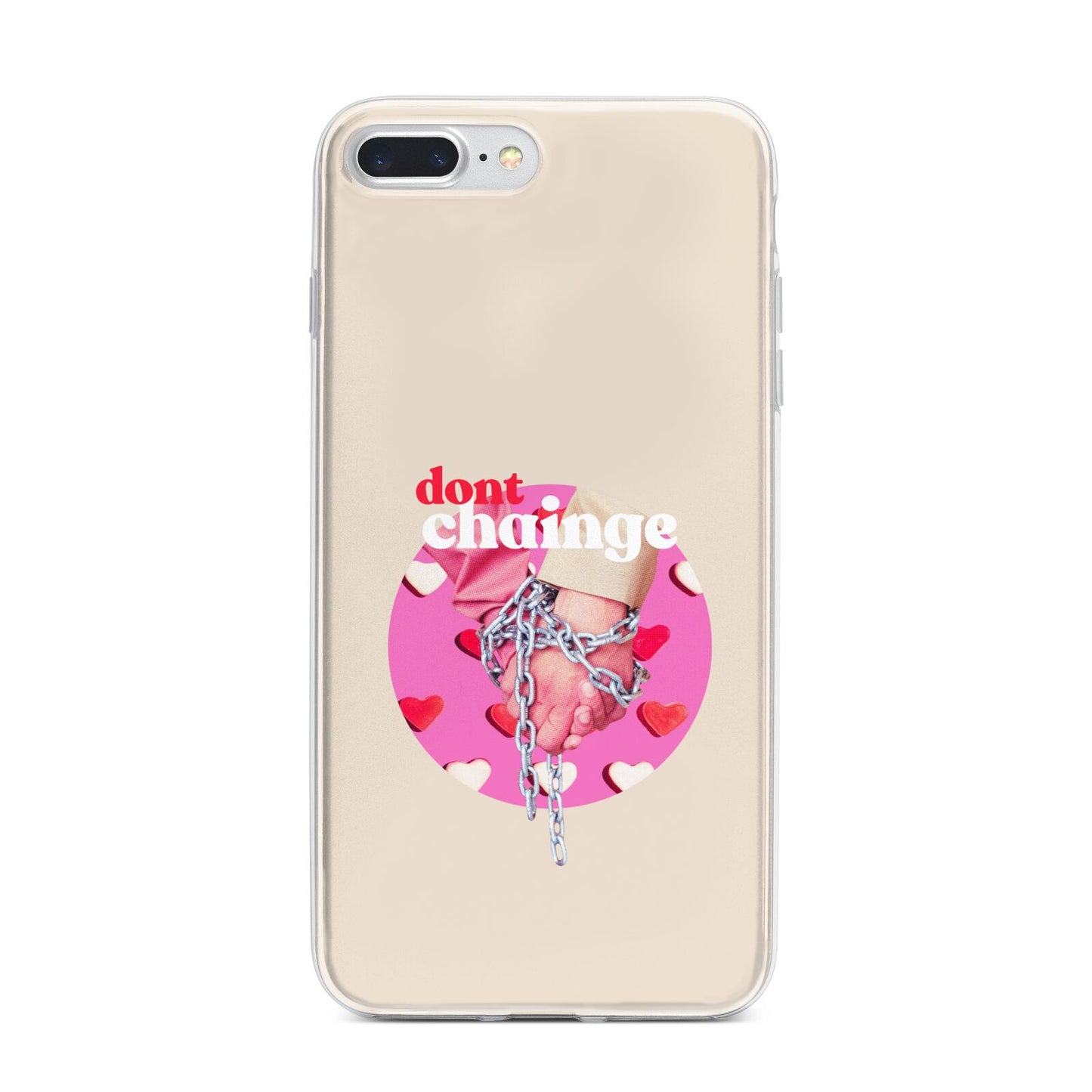 Retro Valentines Quote iPhone 7 Plus Bumper Case on Silver iPhone