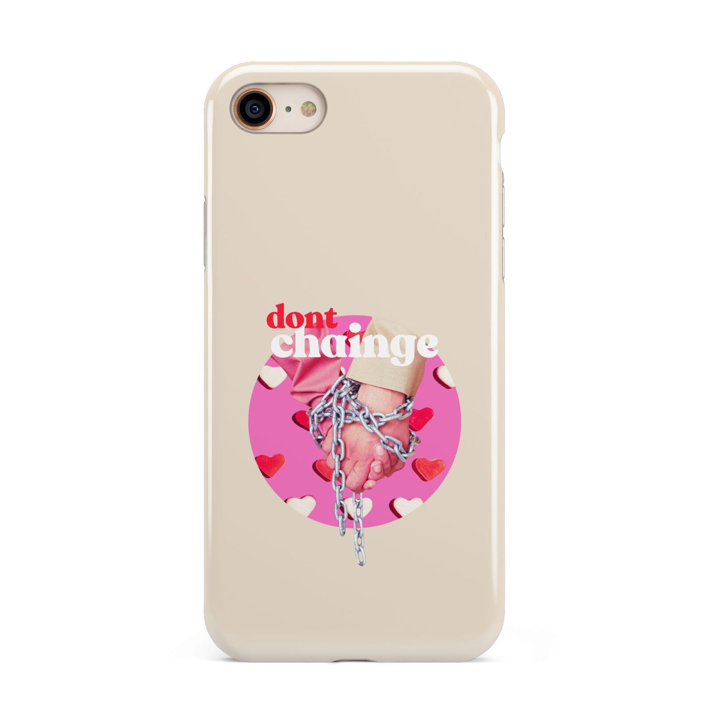 Retro Valentines Quote iPhone 8 3D Tough Case on Gold Phone