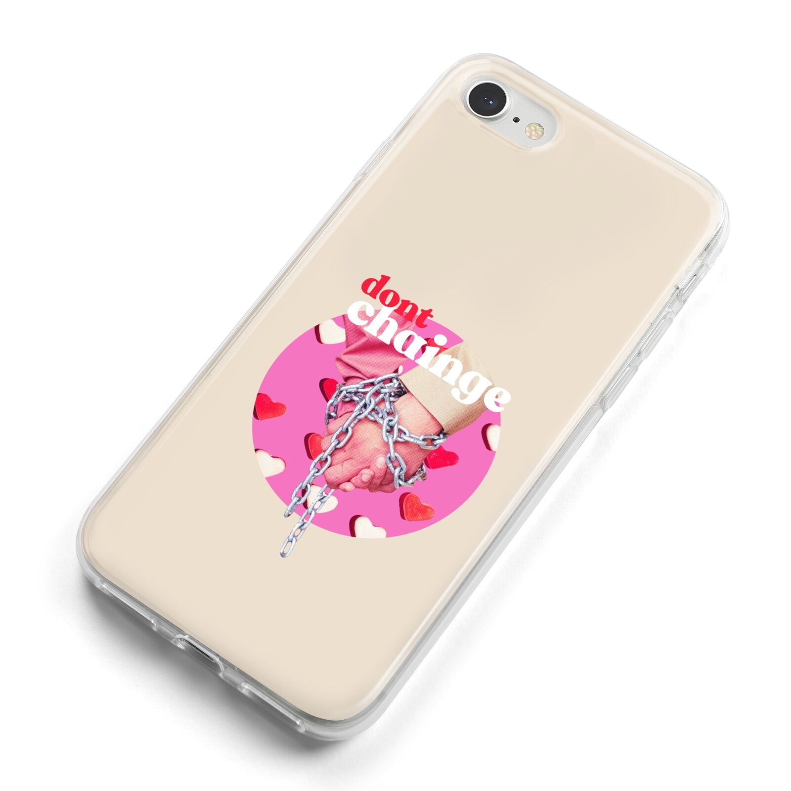 Retro Valentines Quote iPhone 8 Bumper Case on Silver iPhone Alternative Image