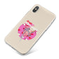 Retro Valentines Quote iPhone X Bumper Case on Silver iPhone
