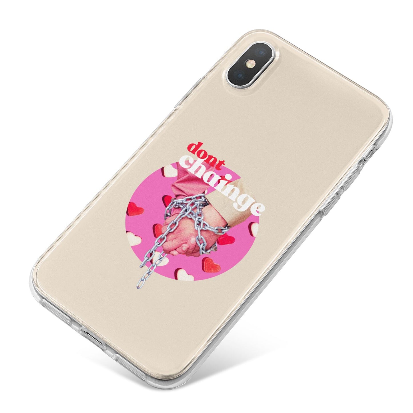 Retro Valentines Quote iPhone X Bumper Case on Silver iPhone