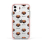 Rhodesian Ridgeback Icon with Name Apple iPhone 11 in White with Pink Impact Case