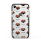 Rhodesian Ridgeback Icon with Name Apple iPhone XR Impact Case Black Edge on Silver Phone