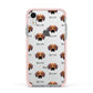 Rhodesian Ridgeback Icon with Name Apple iPhone XR Impact Case Pink Edge on Silver Phone