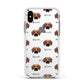 Rhodesian Ridgeback Icon with Name Apple iPhone Xs Impact Case White Edge on Silver Phone