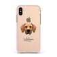 Rhodesian Ridgeback Personalised Apple iPhone Xs Impact Case Pink Edge on Gold Phone