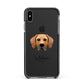 Rhodesian Ridgeback Personalised Apple iPhone Xs Max Impact Case Black Edge on Black Phone