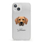 Rhodesian Ridgeback Personalised iPhone 13 Clear Bumper Case