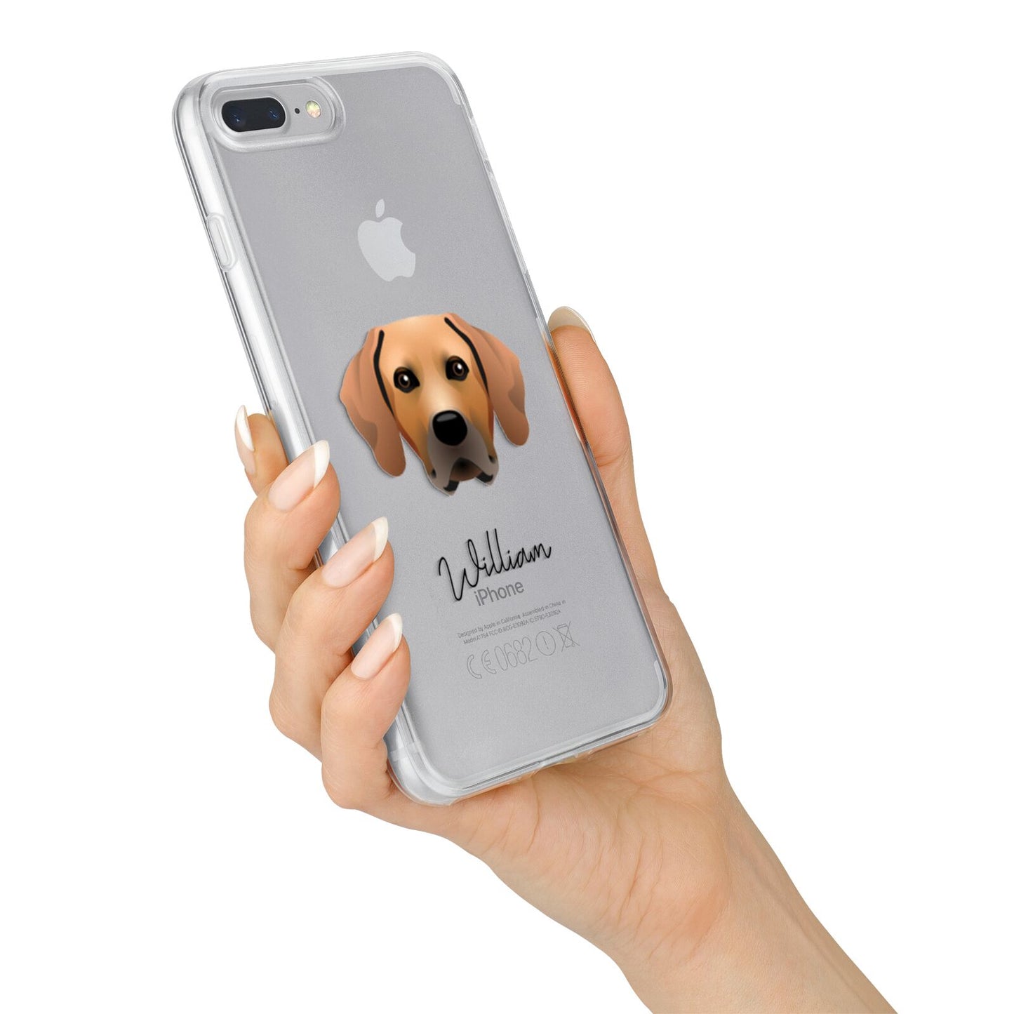 Rhodesian Ridgeback Personalised iPhone 7 Plus Bumper Case on Silver iPhone Alternative Image