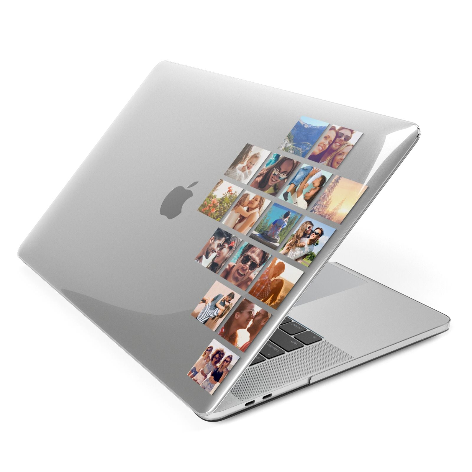 Right Diagonal Photo Montage Upload Apple MacBook Case Side View