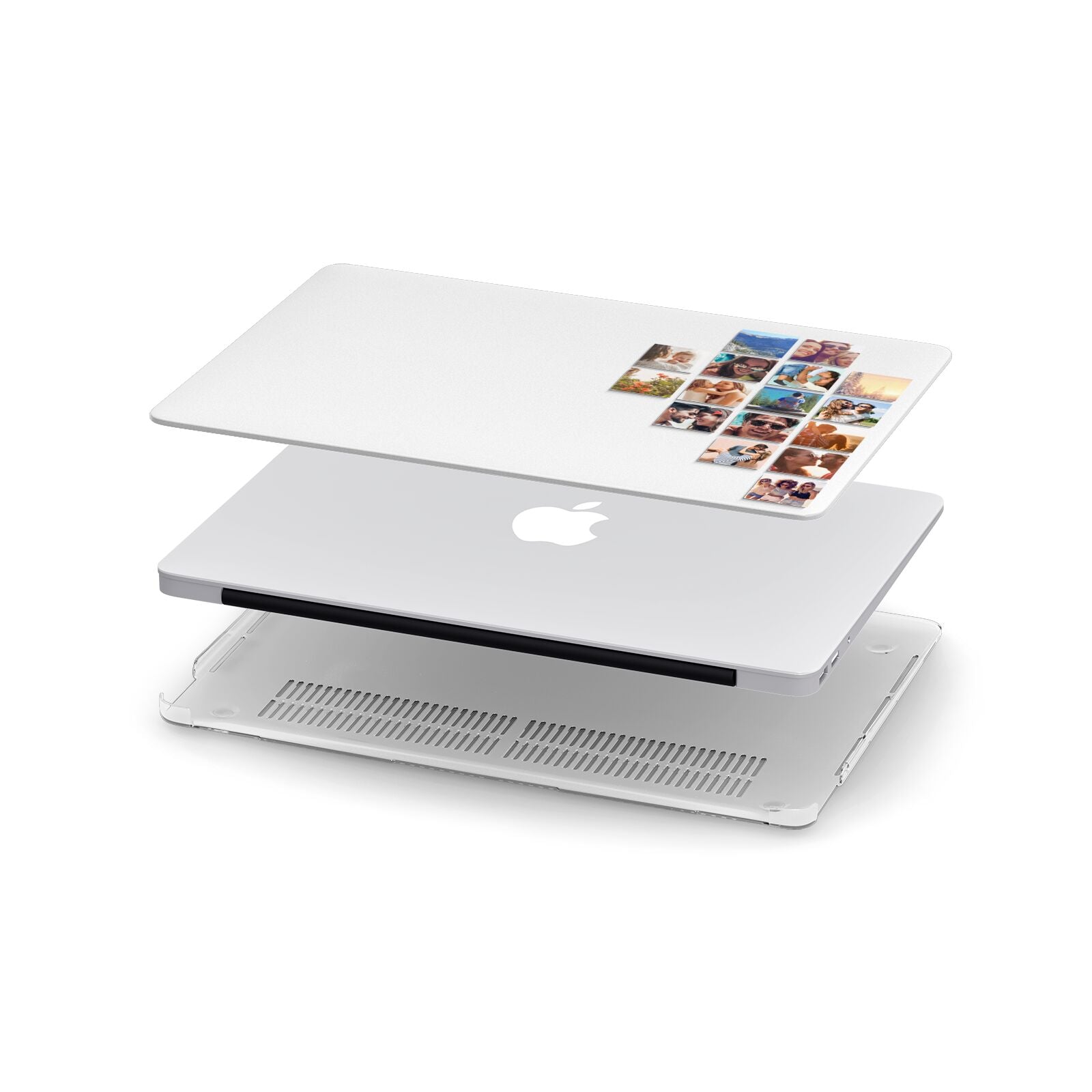 Right Diagonal Photo Montage Upload Apple MacBook Case in Detail