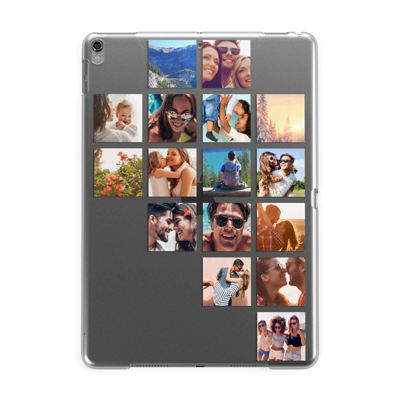 Right Diagonal Photo Montage Upload Apple iPad Grey Case