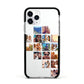 Right Diagonal Photo Montage Upload Apple iPhone 11 Pro in Silver with Black Impact Case