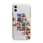 Right Diagonal Photo Montage Upload Apple iPhone 11 in White with Bumper Case