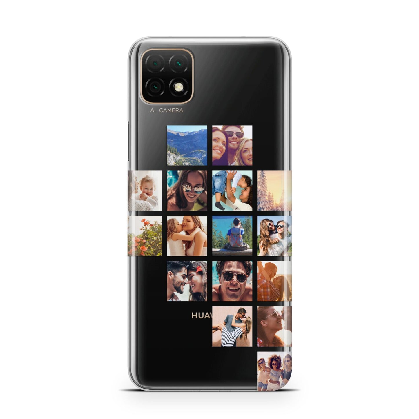 Right Diagonal Photo Montage Upload Huawei Enjoy 20 Phone Case