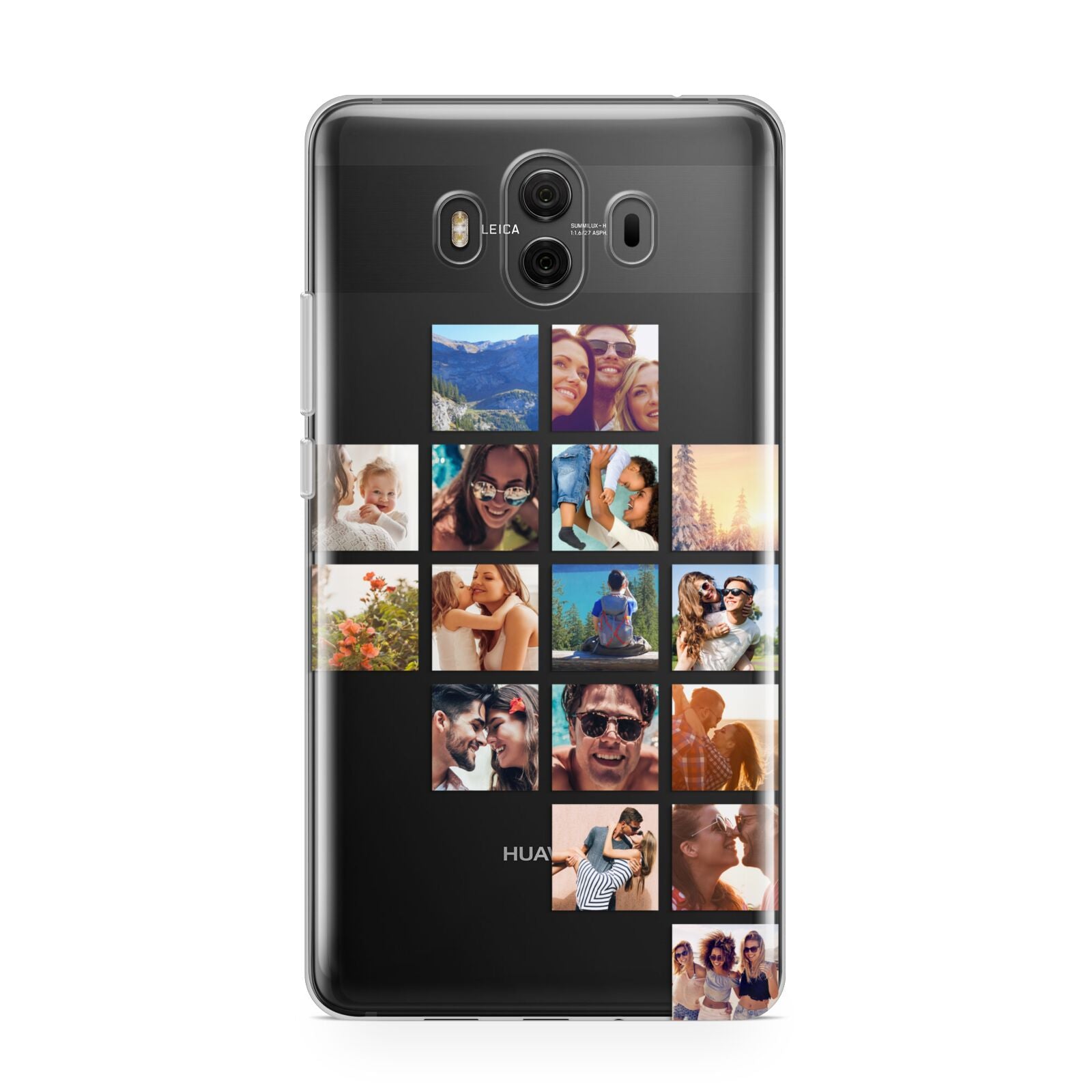 Right Diagonal Photo Montage Upload Huawei Mate 10 Protective Phone Case
