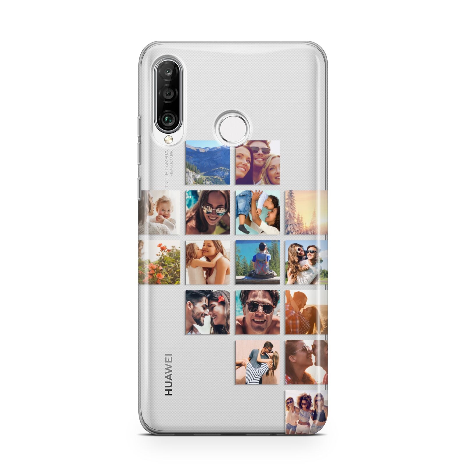 Right Diagonal Photo Montage Upload Huawei P30 Lite Phone Case
