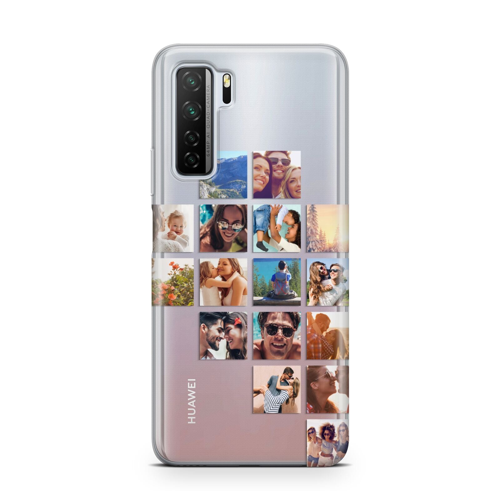 Right Diagonal Photo Montage Upload Huawei P40 Lite 5G Phone Case