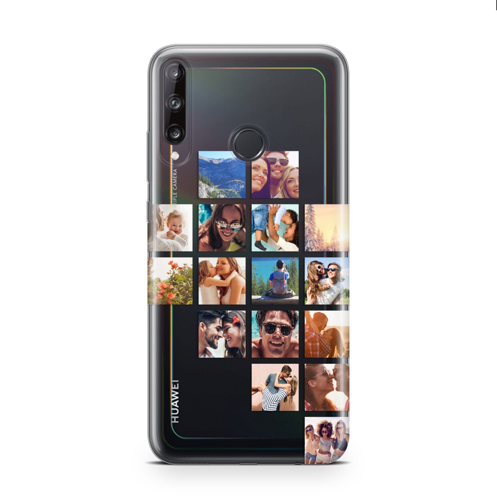 Right Diagonal Photo Montage Upload Huawei P40 Lite E Phone Case