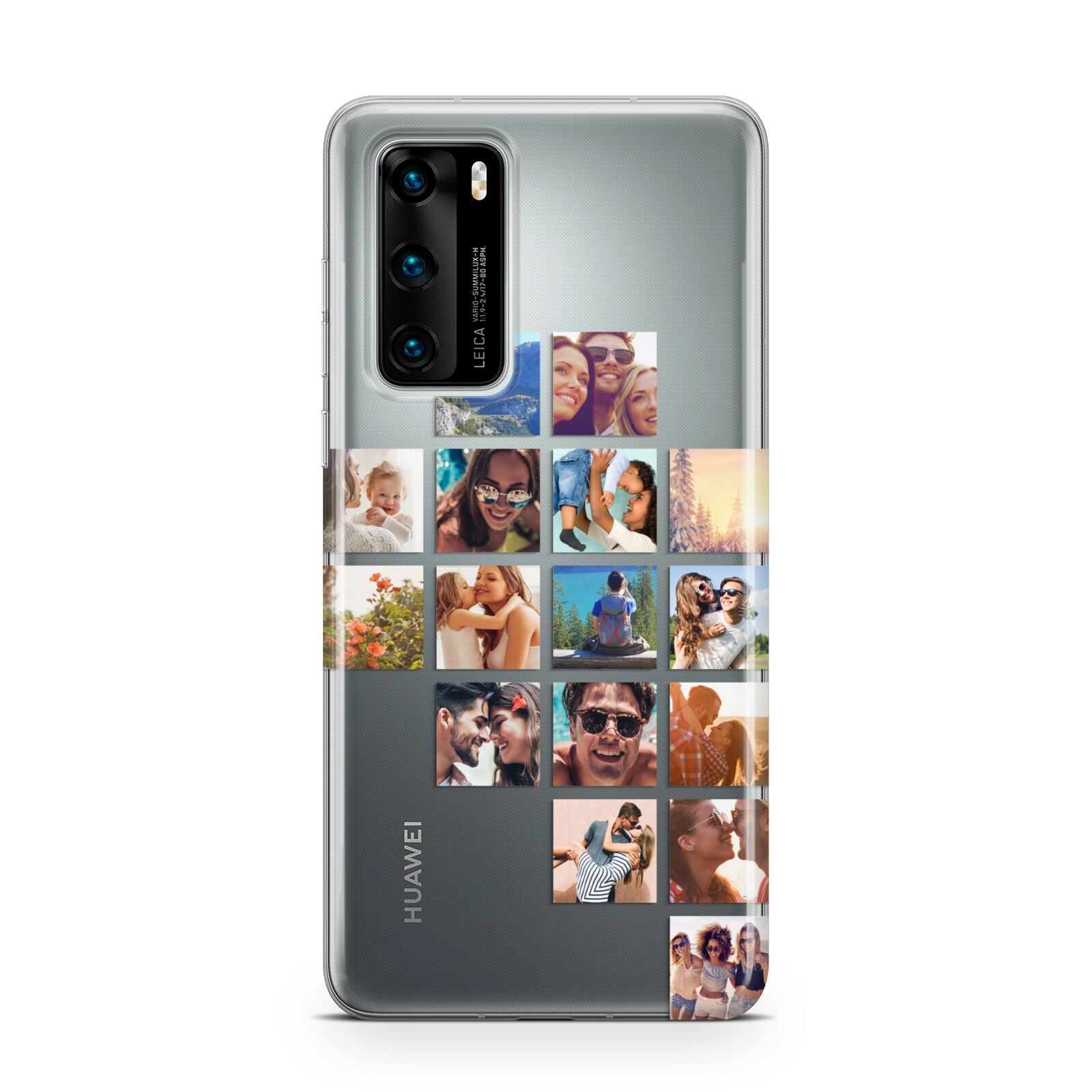 Right Diagonal Photo Montage Upload Huawei P40 Phone Case