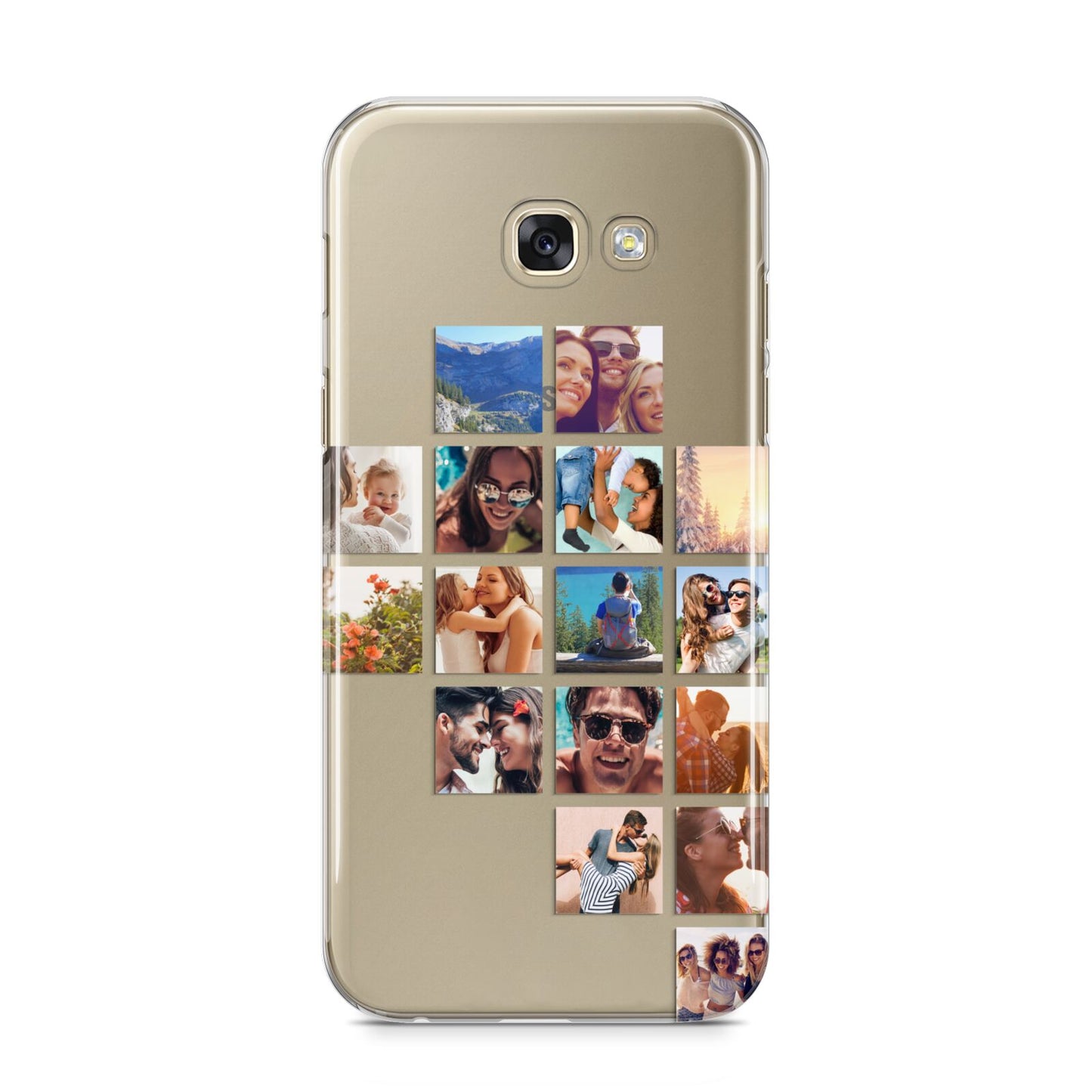 Right Diagonal Photo Montage Upload Samsung Galaxy A5 2017 Case on gold phone