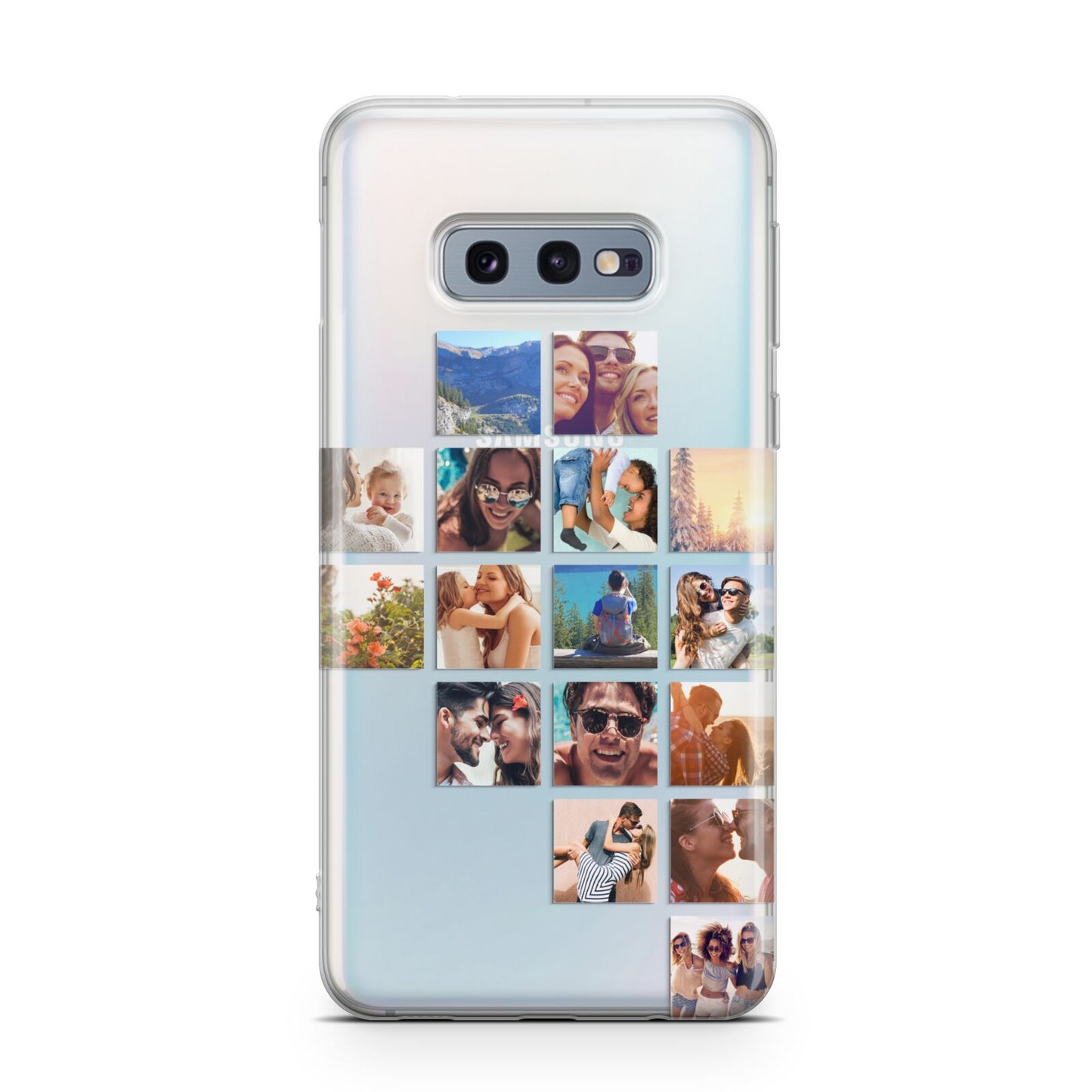 Right Diagonal Photo Montage Upload Samsung Galaxy S10E Case