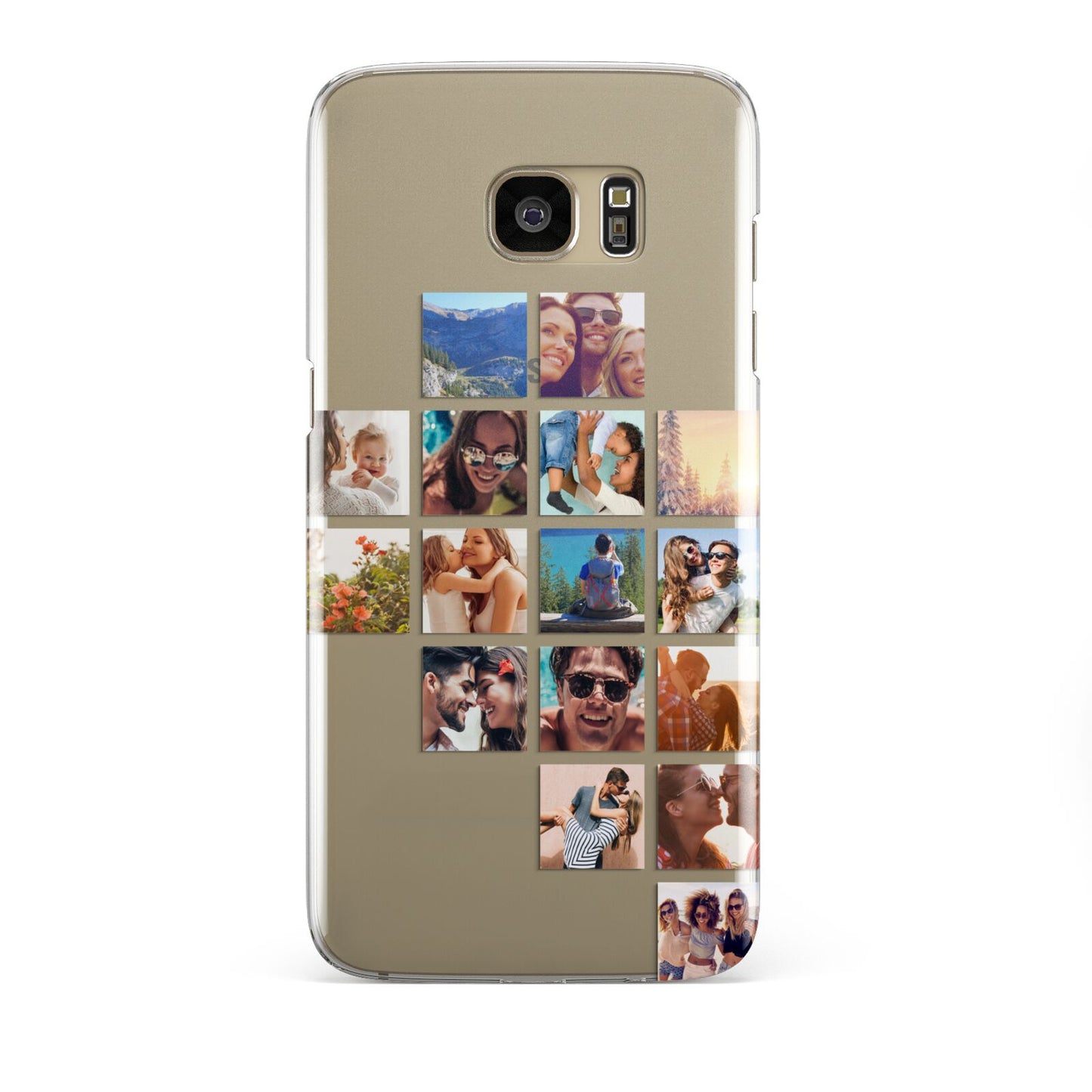 Right Diagonal Photo Montage Upload Samsung Galaxy S7 Edge Case