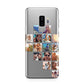 Right Diagonal Photo Montage Upload Samsung Galaxy S9 Plus Case on Silver phone