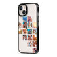 Right Diagonal Photo Montage Upload iPhone 13 Black Impact Case Side Angle on Silver phone