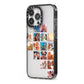 Right Diagonal Photo Montage Upload iPhone 13 Pro Black Impact Case Side Angle on Silver phone