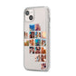 Right Diagonal Photo Montage Upload iPhone 14 Plus Clear Tough Case Starlight Angled Image