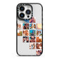 Right Diagonal Photo Montage Upload iPhone 14 Pro Black Impact Case on Silver phone