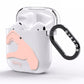 Right Hand in Half Heart with Name AirPods Clear Case Side Image