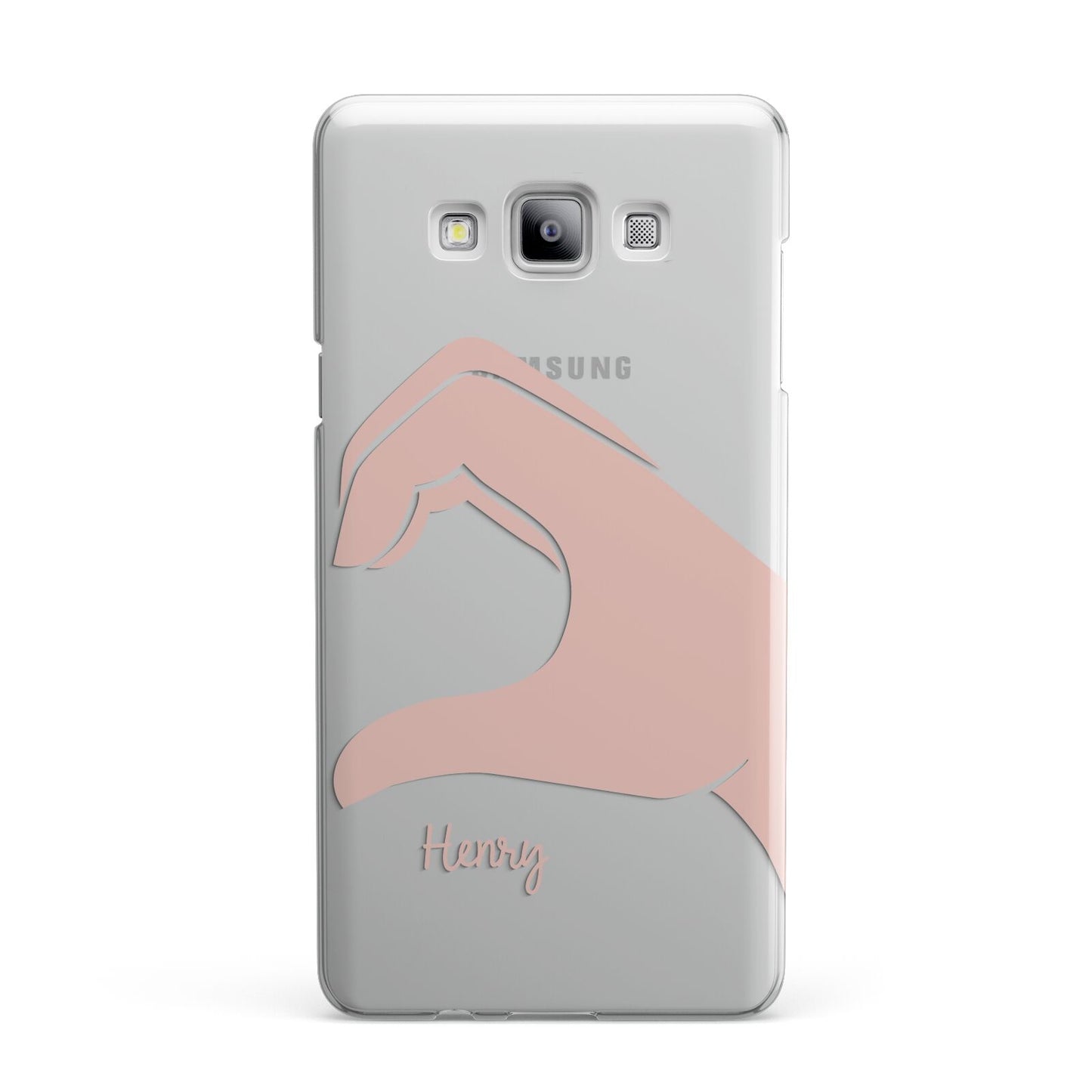 Right Hand in Half Heart with Name Samsung Galaxy A7 2015 Case