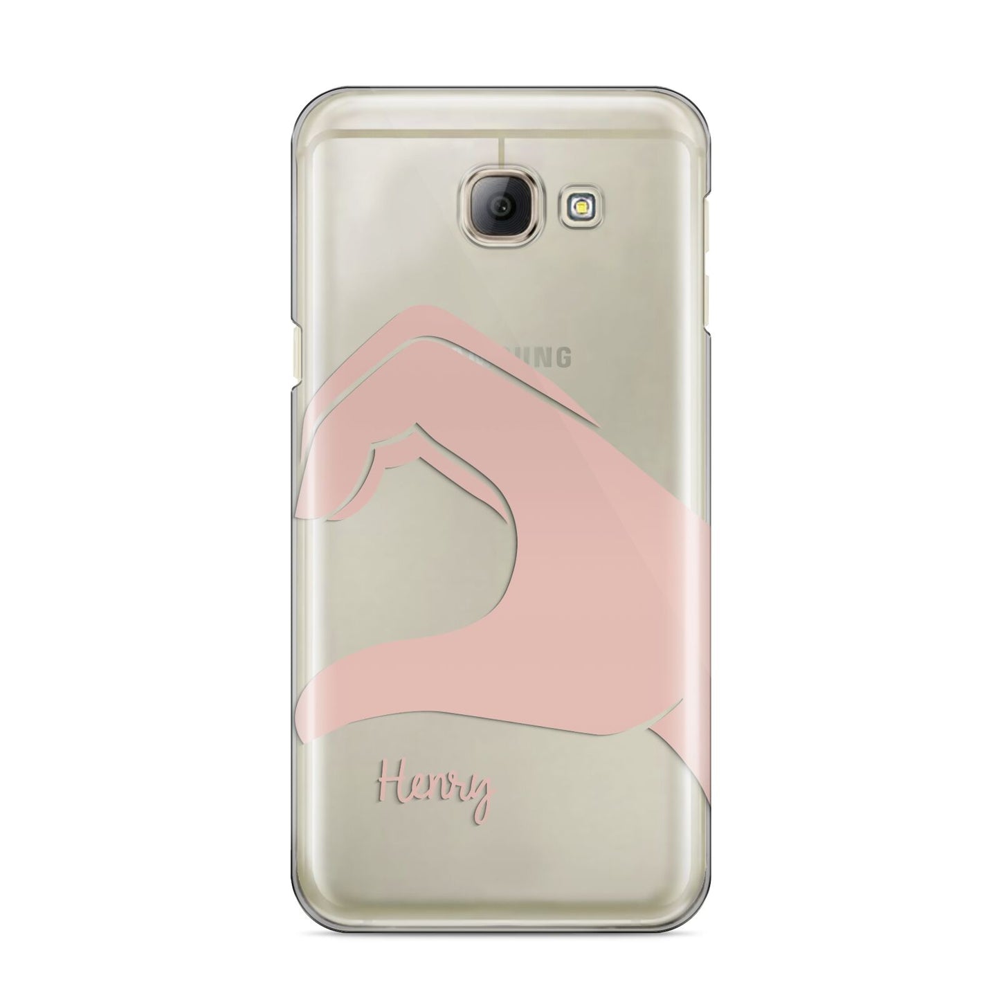 Right Hand in Half Heart with Name Samsung Galaxy A8 2016 Case