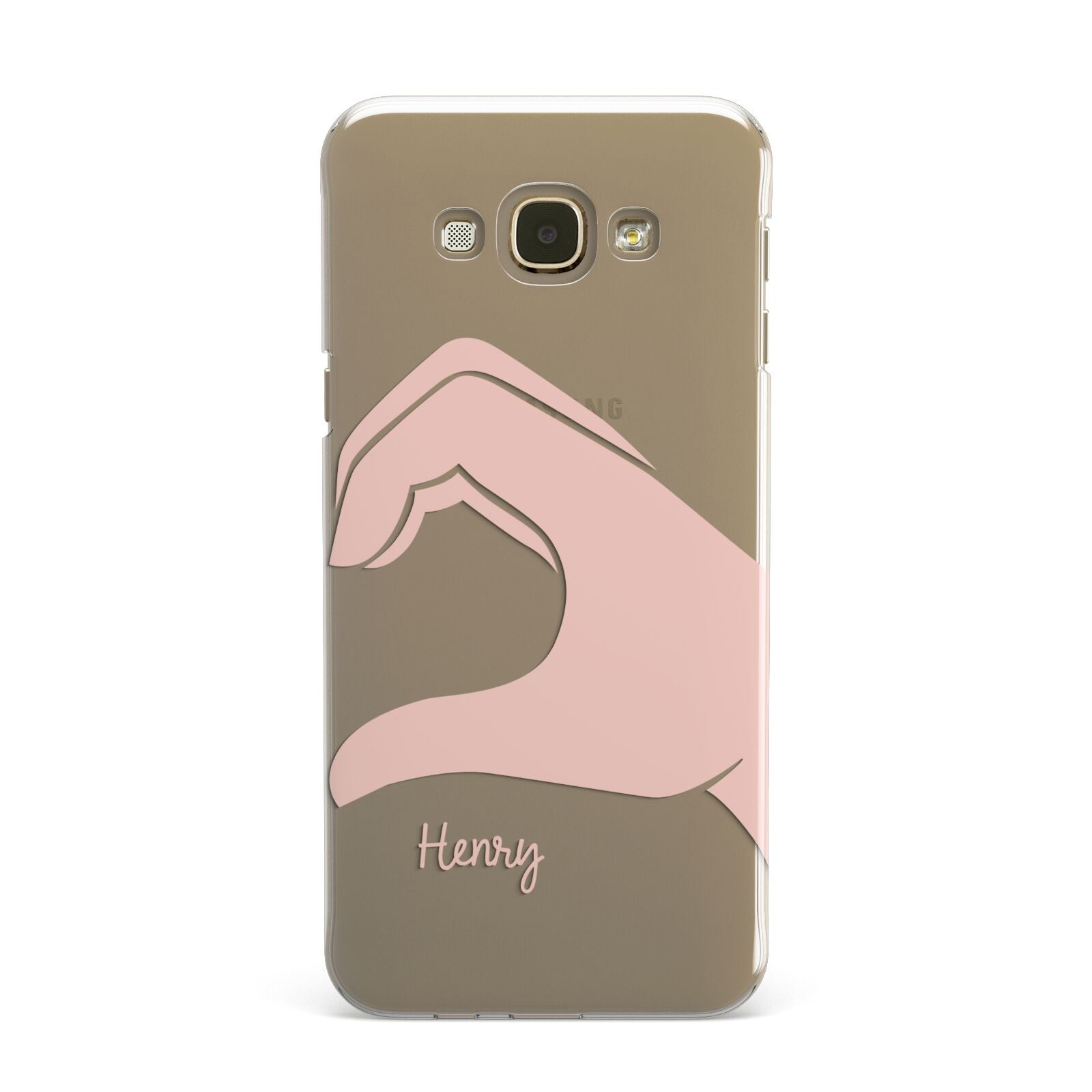Right Hand in Half Heart with Name Samsung Galaxy A8 Case