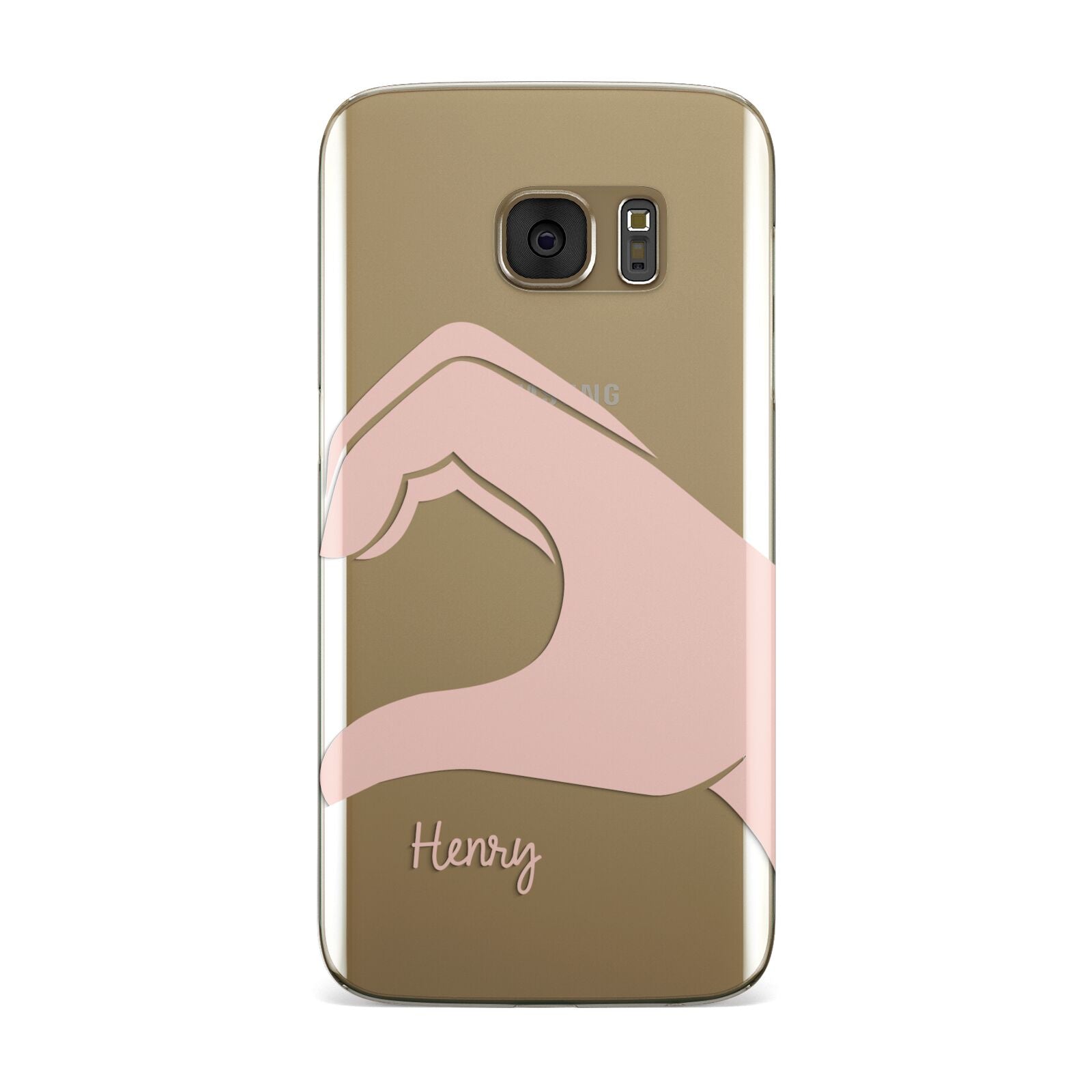 Right Hand in Half Heart with Name Samsung Galaxy Case