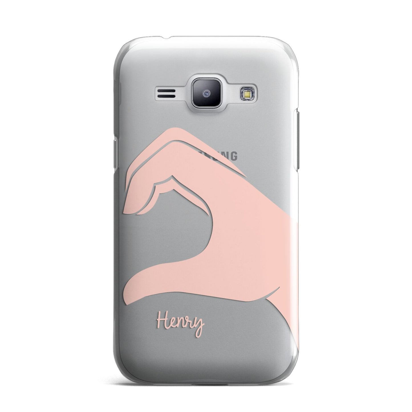 Right Hand in Half Heart with Name Samsung Galaxy J1 2015 Case