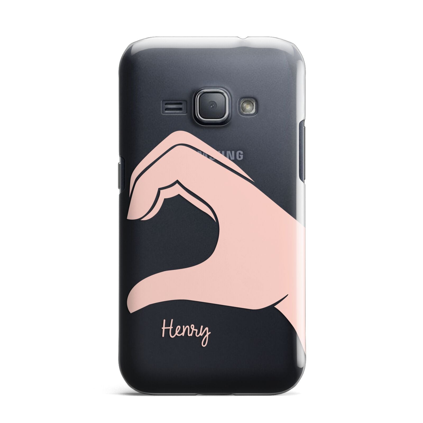 Right Hand in Half Heart with Name Samsung Galaxy J1 2016 Case