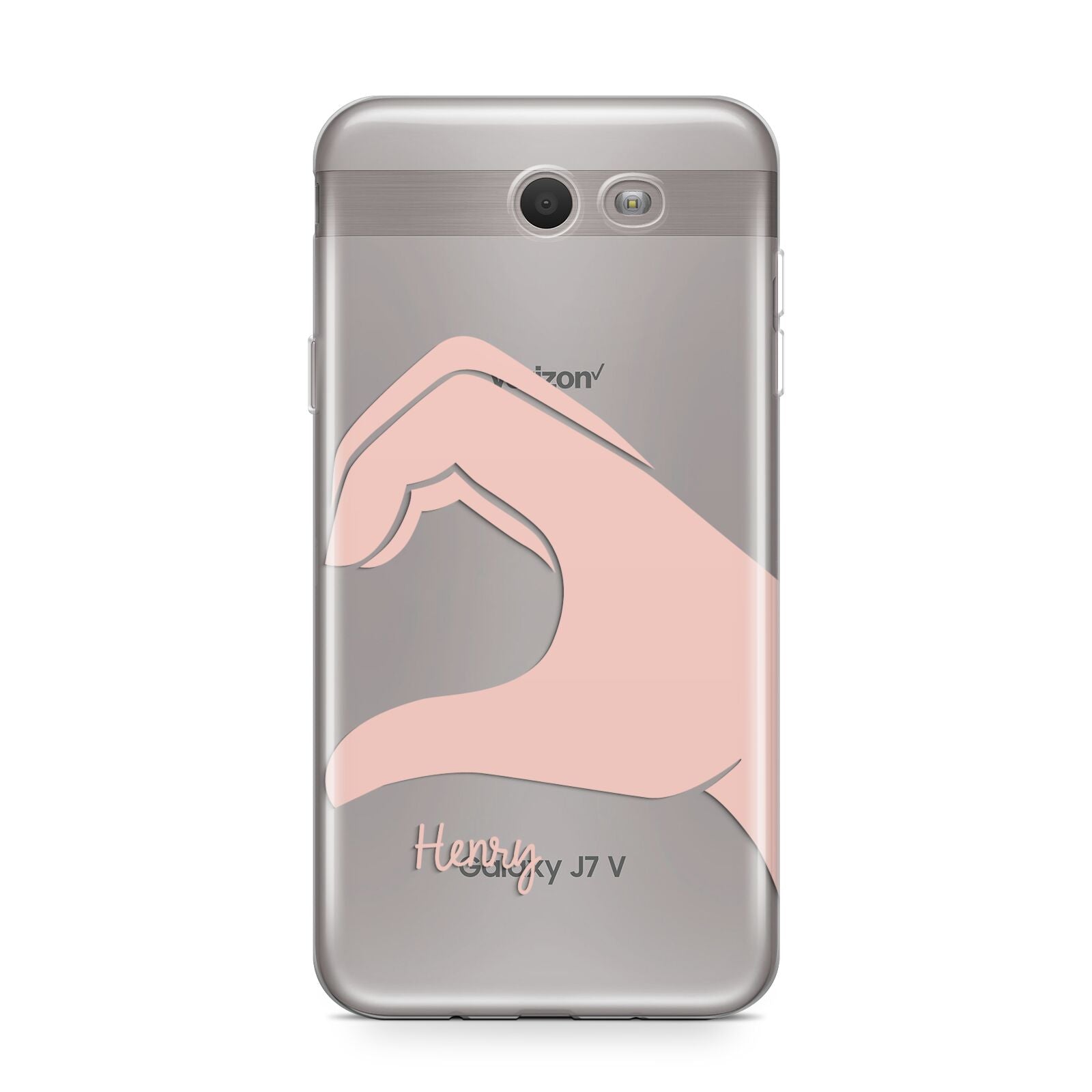Right Hand in Half Heart with Name Samsung Galaxy J7 2017 Case