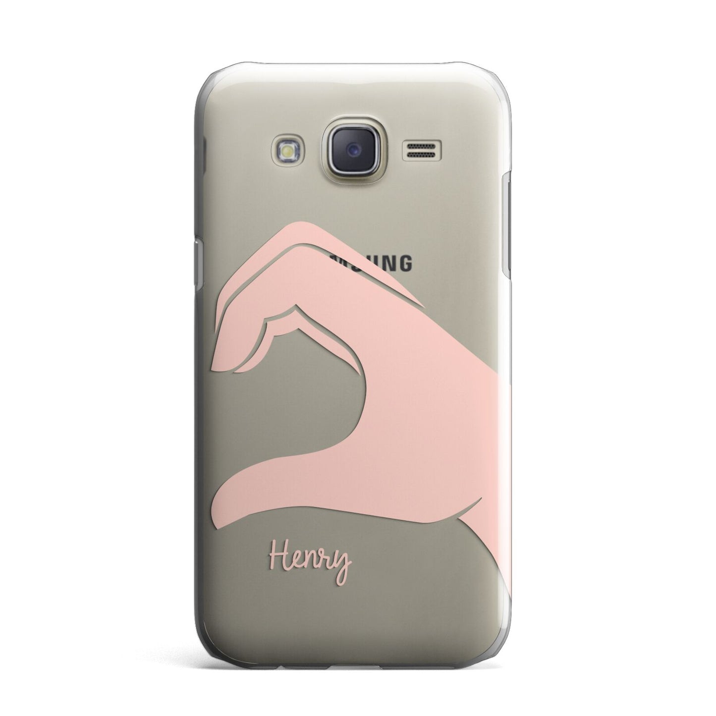 Right Hand in Half Heart with Name Samsung Galaxy J7 Case