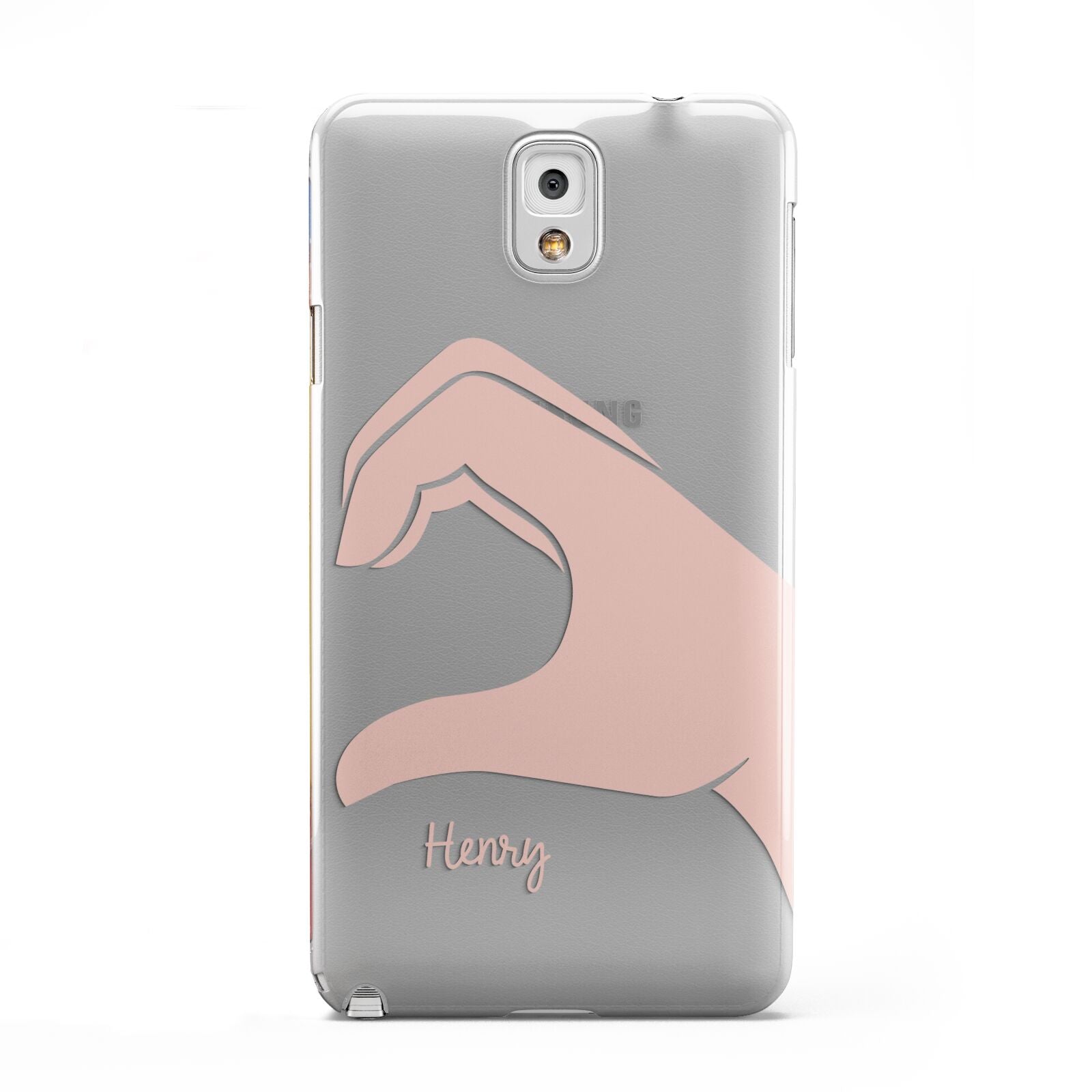 Right Hand in Half Heart with Name Samsung Galaxy Note 3 Case