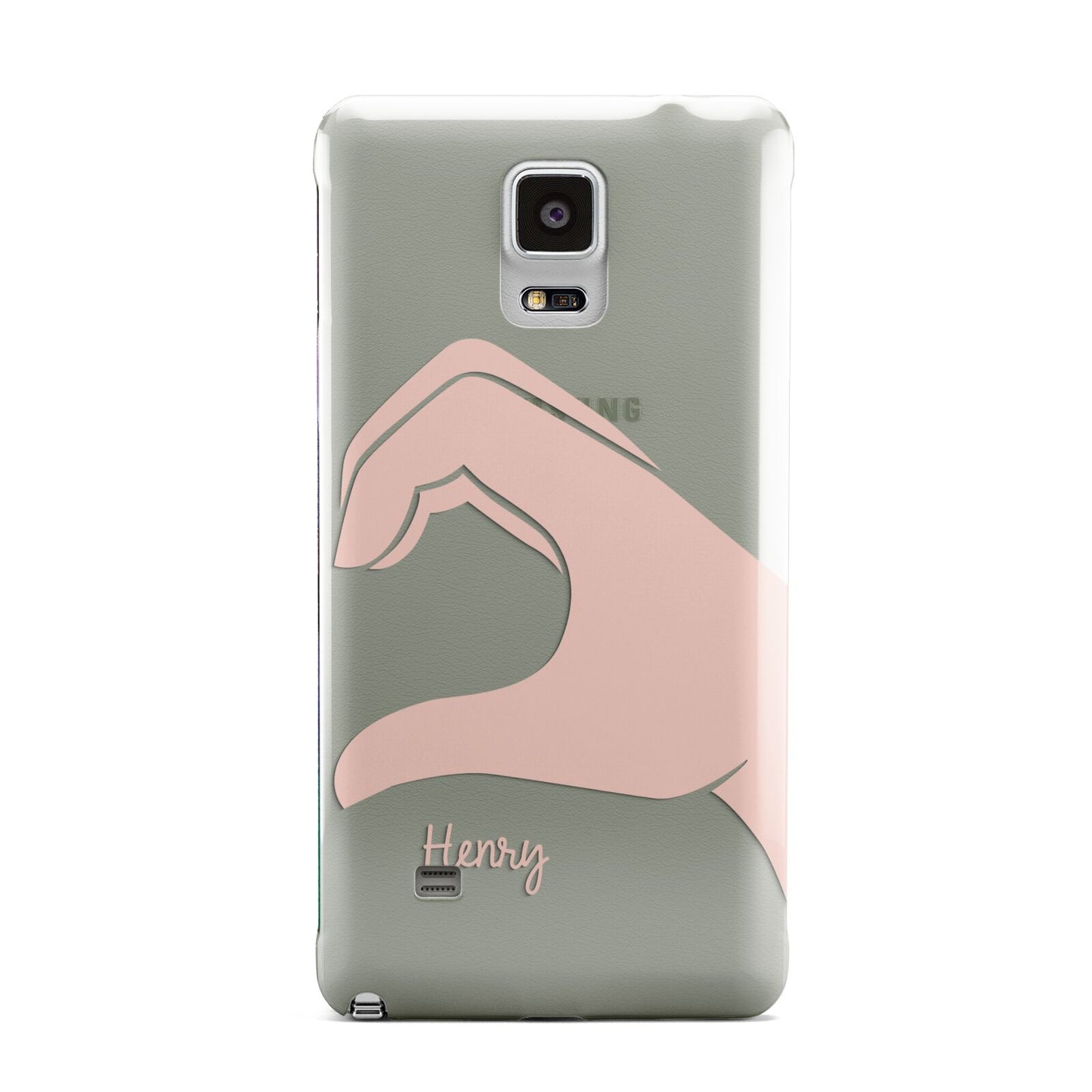 Right Hand in Half Heart with Name Samsung Galaxy Note 4 Case